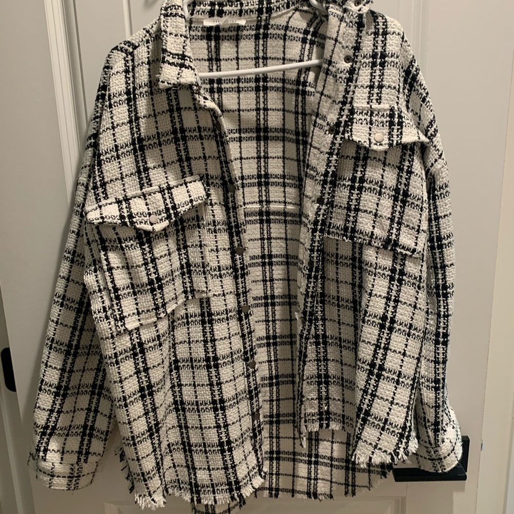 Houndstooth shacket.